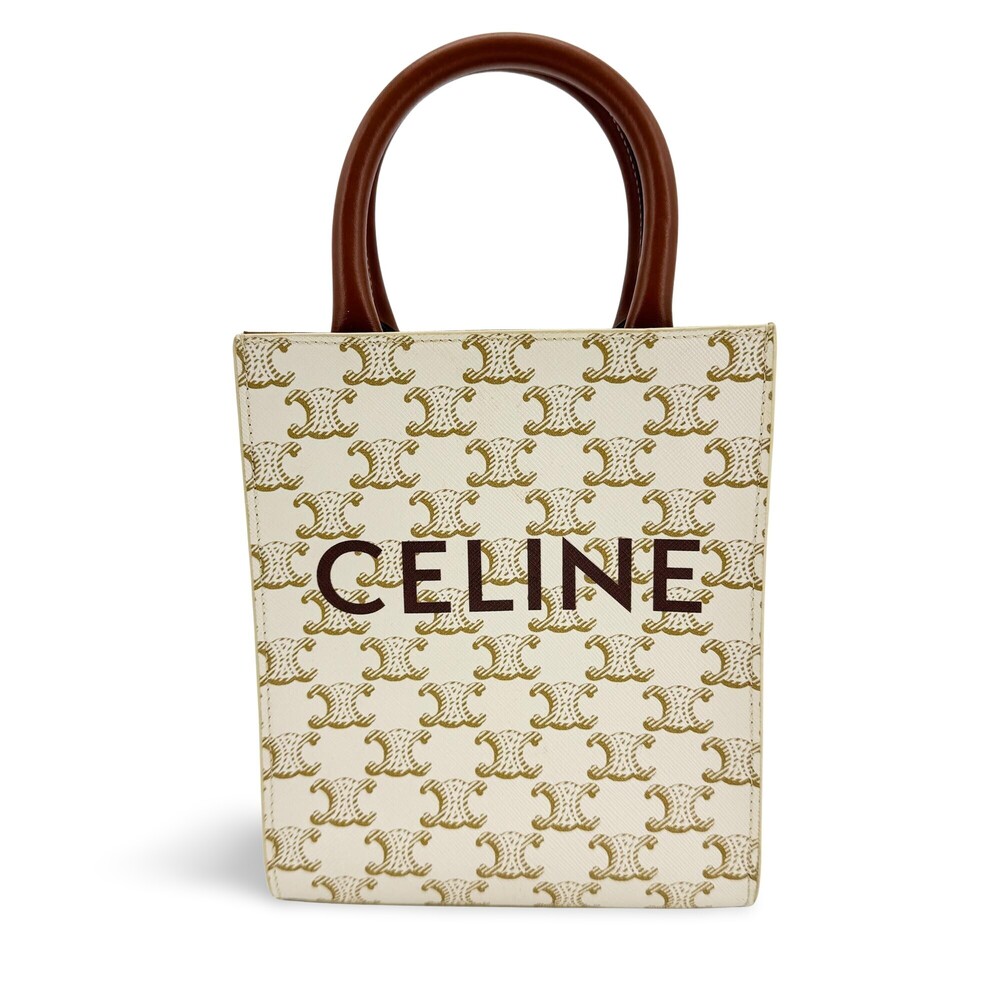 Celine Vertical Cabas Triomphe Coated Canvas Large